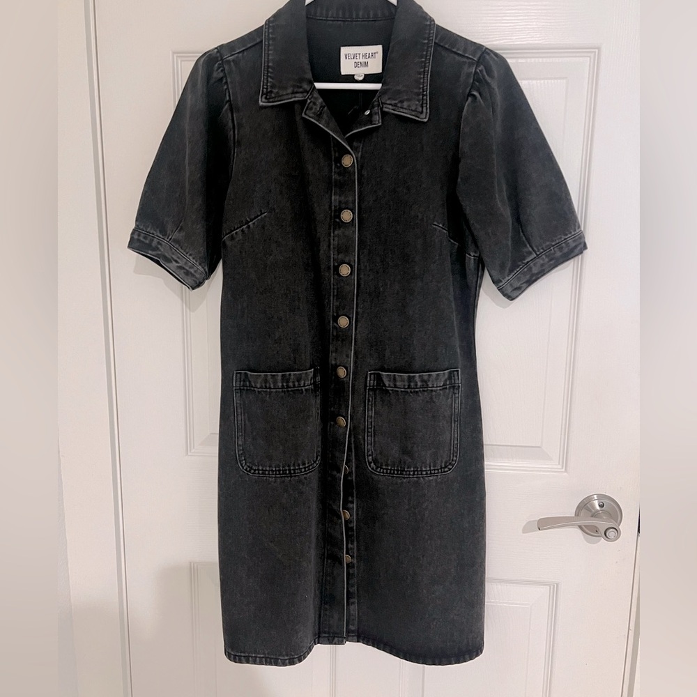 Velvet Heart NWT black denim dress